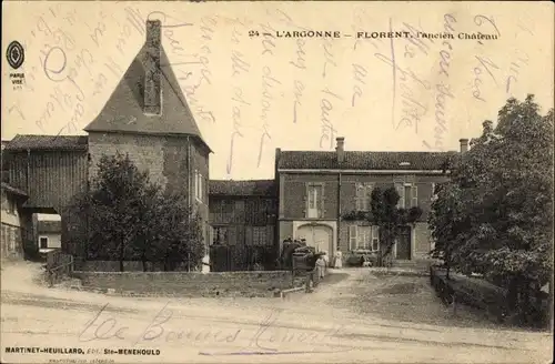 Ak Florent en Argonne Marne, l'ancien Chateau