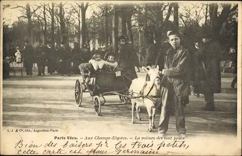 Ak Paris VIIIe Élysée, Paris Lived, Aux Champs Elysees, Das Auto für die Kleinen