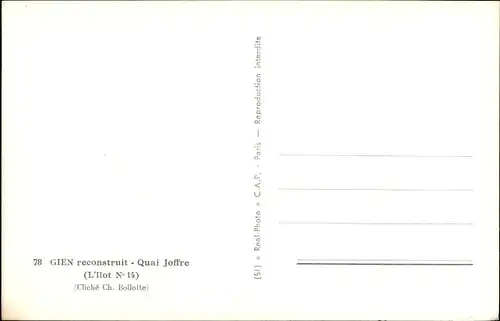 Ak Gien Loiret, Quai Joffre