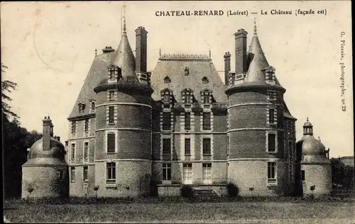 Ak Chateau Renard Loiret, Le Chateau, facade est