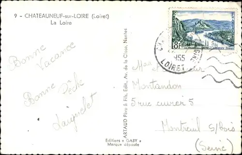 Ak Chateauneuf sur Loire Loiret, La Loire