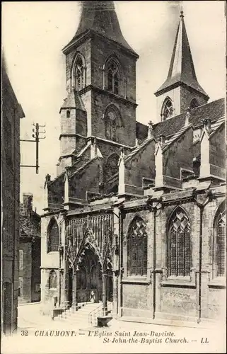 Ak Chaumont Haute Marne, Kirche St. Jean-Baptiste