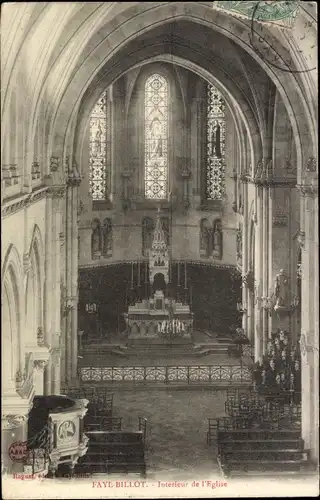 Ak Fayl Billot Haute Marne, Kirche, Innenansicht