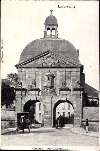 Ak Langres Haute Marne, Porte des Moulins