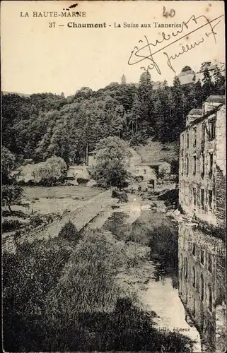 Ak Chaumont Haute-Marne, La Suize in den Gerbereien