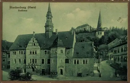 Ak Blankenburg am Harz, Rathaus