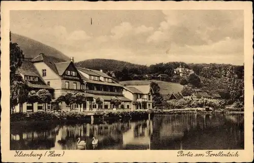 Ak Ilsenburg im Harz, am Forellenteich