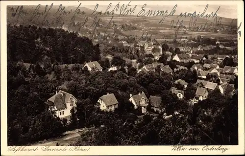 Ak Gernrode Quedlinburg im Harz, Villen am Osterberg, Panorama