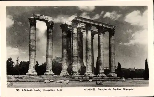 Ak Athen, Griechenland, Tempel des Olympischen Jupiter