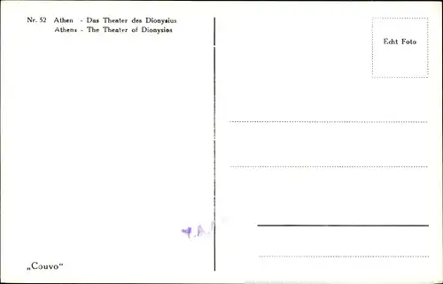 Ak Athen Griechenland, Theater des Dionysius