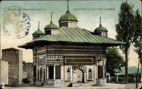 Ak Konstantinopel Istanbul Türkei, Sultan Ahmed Brunnen