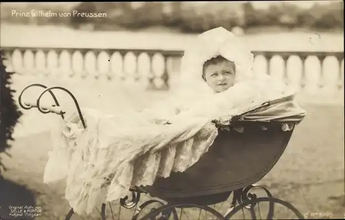 Ak Prinz Wilhelm von Preußen, Kinderwagen