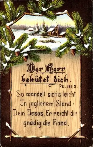 Ak Der Herr behütet dich, Psalm 121 5, Winterlandschaft