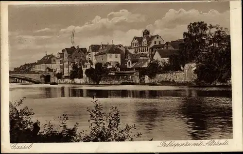 Ak Kassel in Hessen, Fulda, Brücke, Altstadt