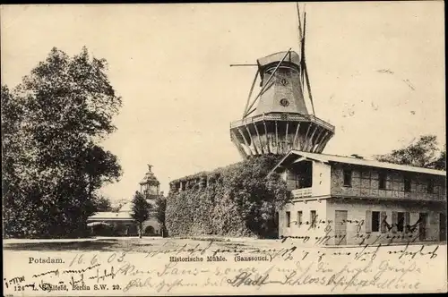 Ak Potsdam Sanssouci, Historische Mühle