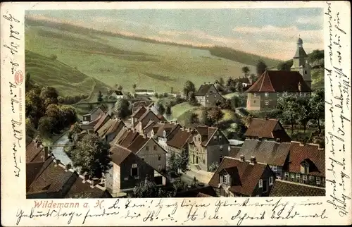 Ak Wildemann Clausthal Zellerfeld im Oberharz, Teilansicht, Kirche