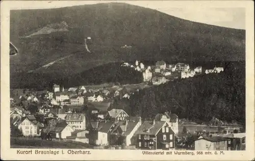 Ak Braunlage im Oberharz, Villenviertel am Wurmberg