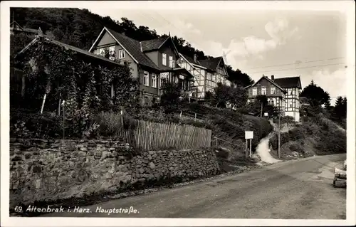 Ak Altenbrak Thale im Harz, Hauptstraße, Fachwerkhäuser