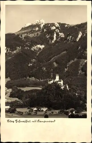 Ak Hohenaschau Aschau im Chiemgau Oberbayern, Burg, Kampenwand