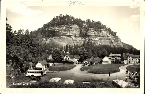 Ak Oybin in der Oberlausitz, Gesamtansicht, Zittauer Gebirge