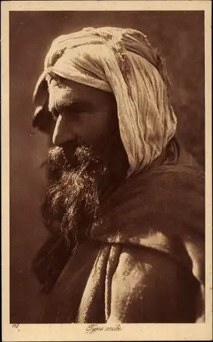 Ak Männerportraiit, Maghreb, Turban