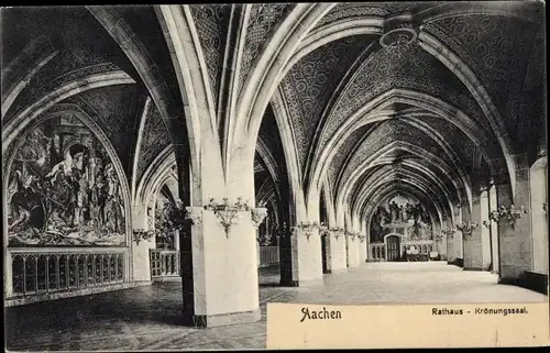 Ak Aachen, Rathaus, Krönungssaal