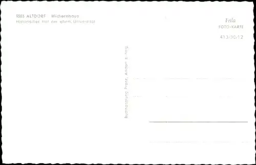 Ak Altdorf bei Nürnberg in Mittelfranken Bayern, Wichernhaus, Historischer Hof der ehem. Universität