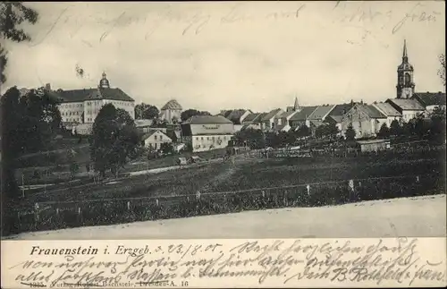 Ak Frauenstein im Erzgebirge, Ortsansicht