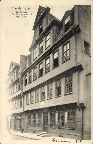 Ak Frankfurt am Main, Goethehaus, Großer Hirschgraben 23