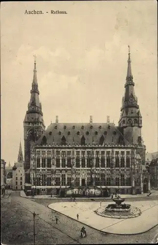 Ak Aachen, Rathaus