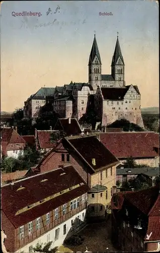 Ak Quedlinburg im Harz, Schloss