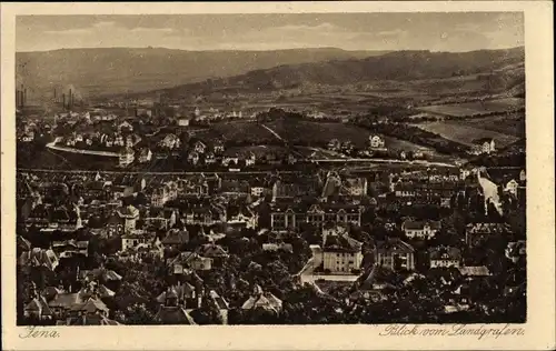 Ak Jena in Thüringen, Blick vom Landgrafen, Totalansicht