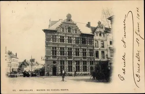 Ak Bruxelles Brüssel, Maison du Cheval Marin
