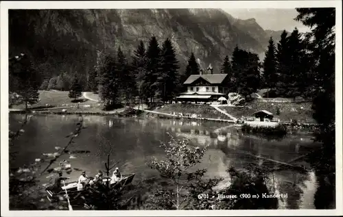 Ak Blausee Mitholz Kandergrund Kanton Bern, Kandertal, Hotel