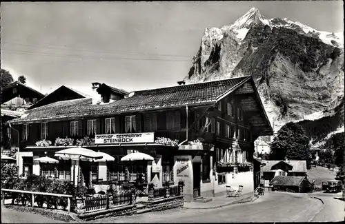 Ak Grindelwald Kanton Bern, Restaurant Steinbock
