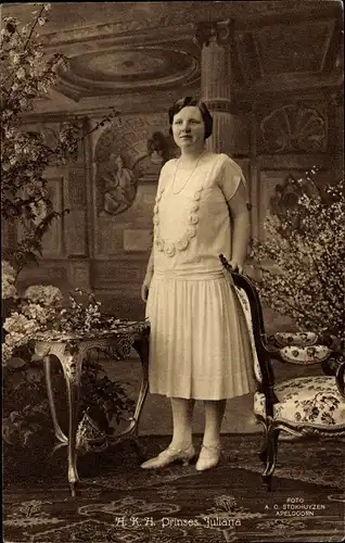 Ak Prinzessin Juliana der Niederlande, Portrait