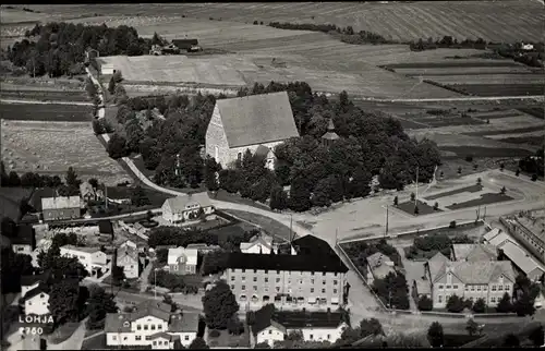 Ak Finnland, Luftbild vom Ort