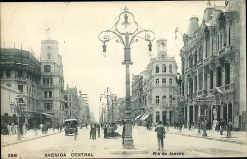 Ak Rio de Janeiro Brasilien, Avenida Central