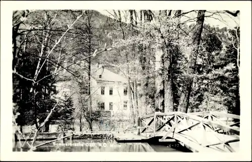 Foto Ak Oed Miesenbach Niederösterreich, Teilansicht, Brücke