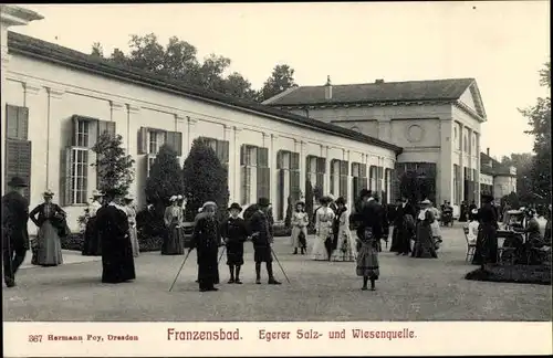 Ak Františkovy Lázně Franzensbad Region Karlsbad, Egerer Salzquelle, Wiesenquelle