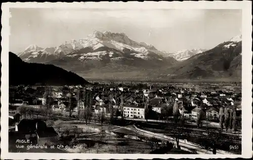 Ak Aigle Kanton Waadt, Gesamtansicht, Dents du Midi