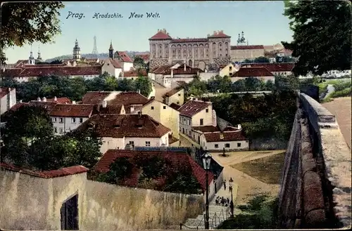 Ak Hradčany Hradschin Praha Prag Tschechien, Neue Welt, Panorama