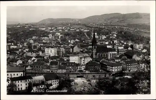 Ak Ústí nad Labem Aussig Elbe Stadt, Gesamtansicht