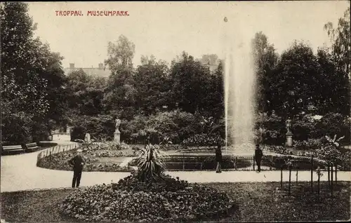 Ak Opava Troppau Region Mährisch Schlesien, Museumpark