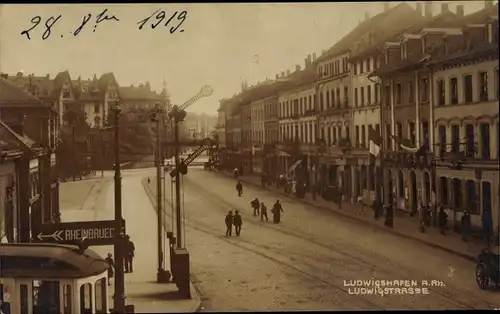 Foto Ak Ludwigshafen am Rhein, Ludwigstraße