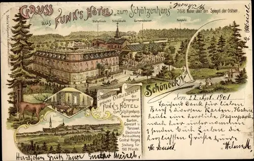 Litho Schöneck im Vogtland, Hotel zum Schützenhaus