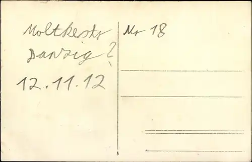 Foto Ak Gdańsk Danzig, Wohnhaus, Moltkestraße 18