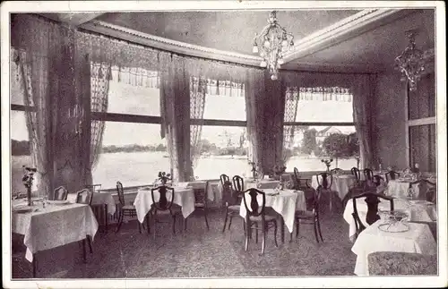 Ak Hamburg Nord Uhlenhorst, Uhlenhorster Fährhaus, Weinrestaurant, Ausblick auf Bellevue