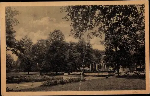Ak Bad Düben an der Mulde, Cafe, Terrassenpartie.