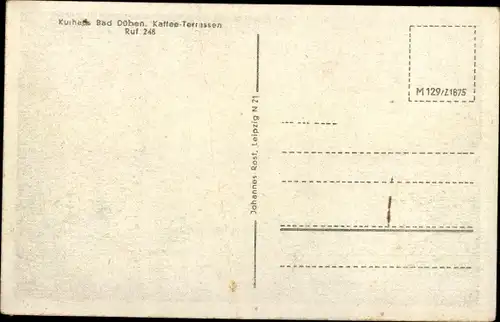 Ak Bad Düben an der Mulde, Cafe, Terrassenpartie.
